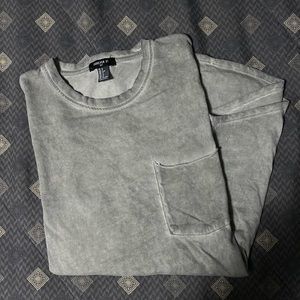 Grey Rustic Curved Tee